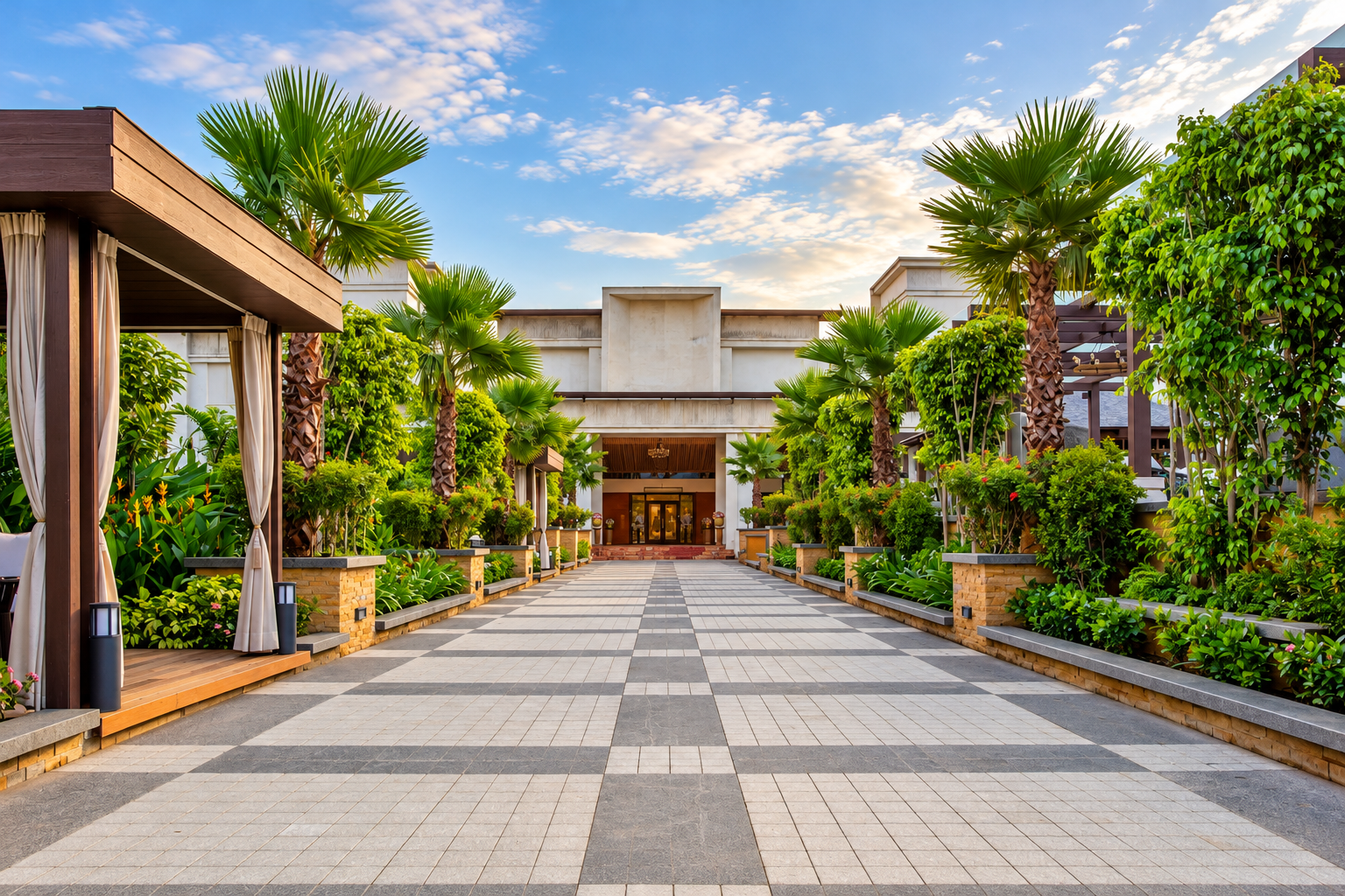 Gaurav Garden - Entrance Promenade